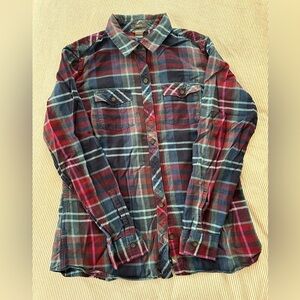 Eddie Bauer Red and Blue Plaid Shirt